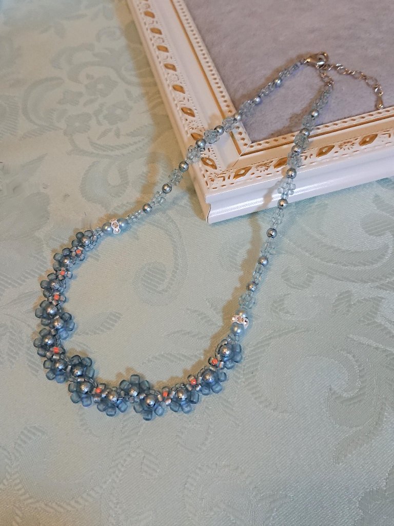 すくも藍キット　「プリティーデイジー」　ネックレスの画像