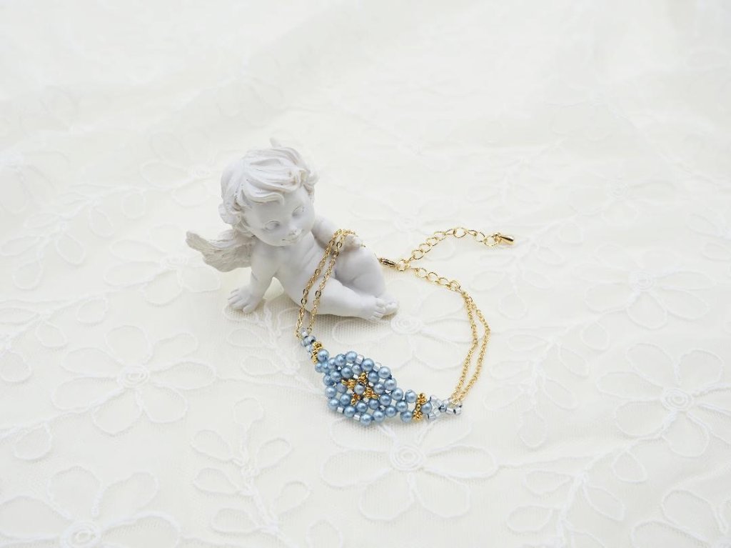 すくも藍キット　「クロスフレーム」　ブレスレットの画像