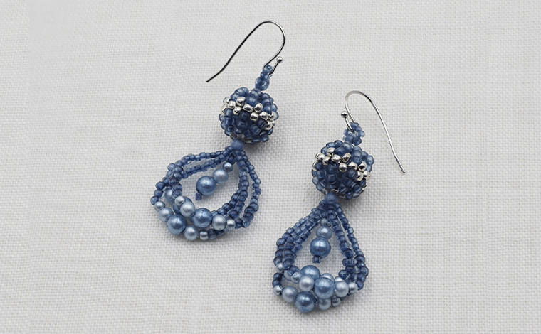 すくも藍キット　「シーノグロッサムＡ」　ピアスの画像