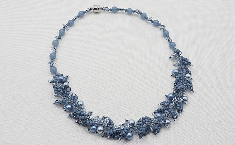 すくも藍キット　「藍花・きらり」　ネックレスの画像