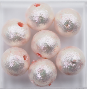 コットンパール 8ｍｍ 紅赤橙 BRo-3 4個入りの画像