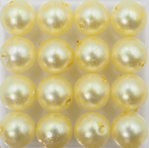 樹脂パール 6ｍｍ 花黄 BYe-3 10個入りの画像