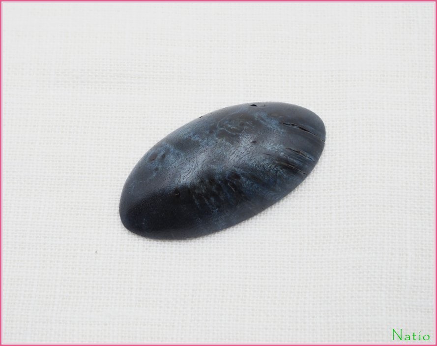 藍銘木　カボション ナツメ 28ｘ42ｍｍの画像