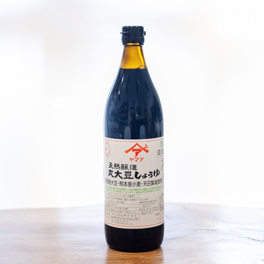 松合食品　熊本丸大豆醤油(こいくち）900mlの画像