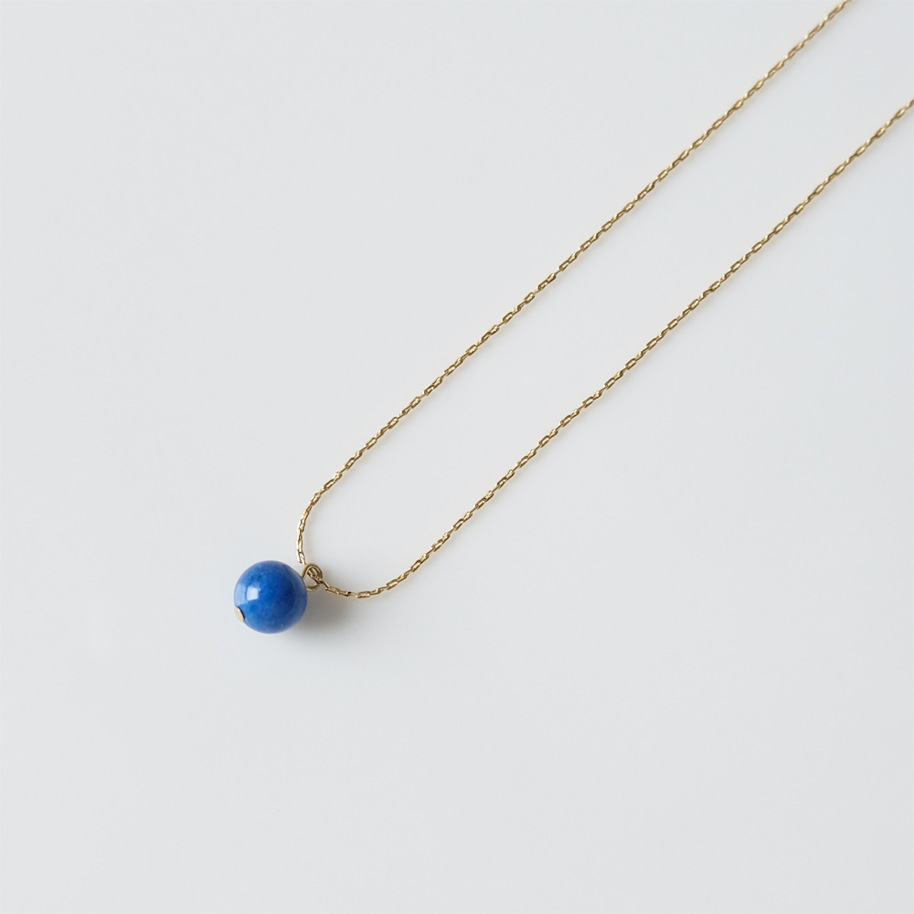ラピスラズリのシンプルネックレスの画像