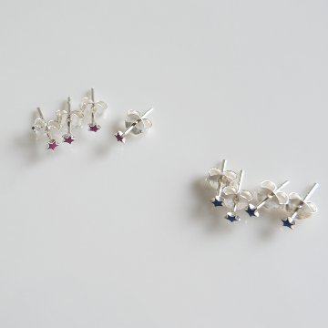 星の4個セットSILVER925ピアスの画像