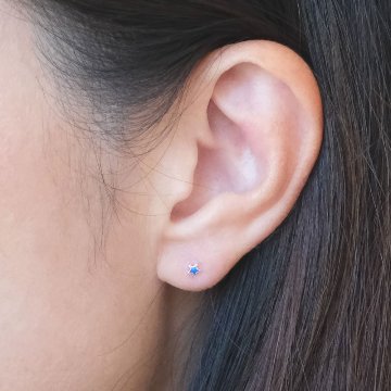 丸と星の4個セットSILVER925ピアスの画像