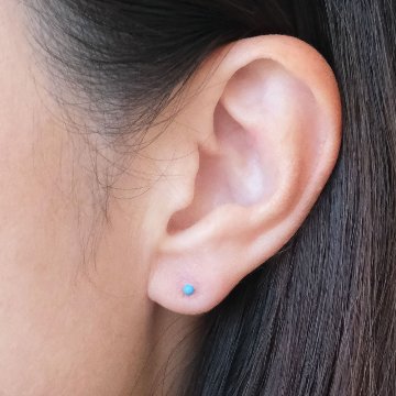 丸と星の4個セットSILVER925ピアスの画像