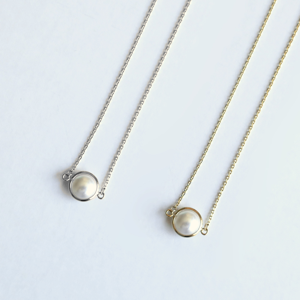 存在感あるパールのネックレスの画像