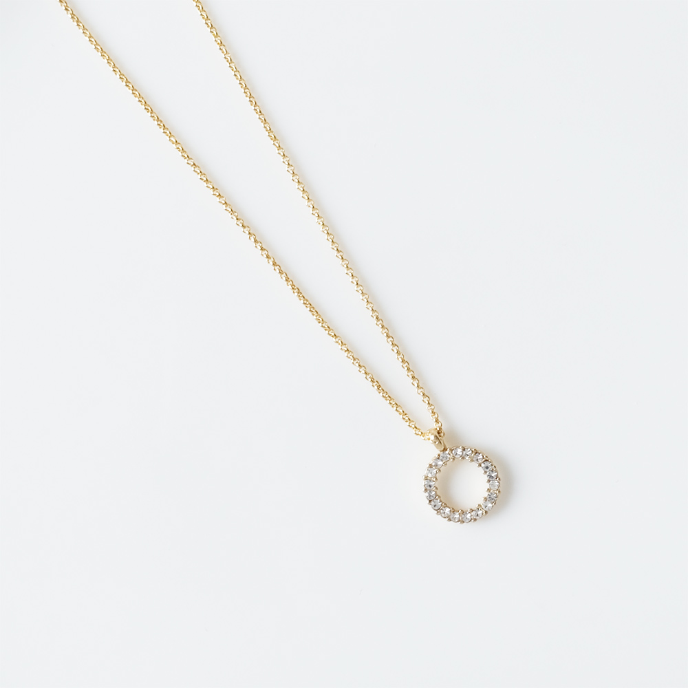 サークルのラインストーンのネックレスの画像