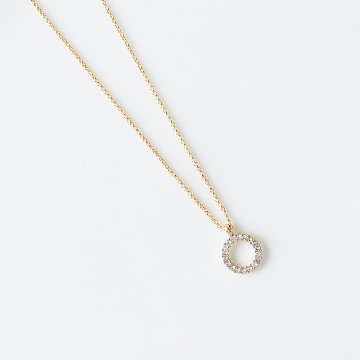 サークルのラインストーンのネックレスの画像