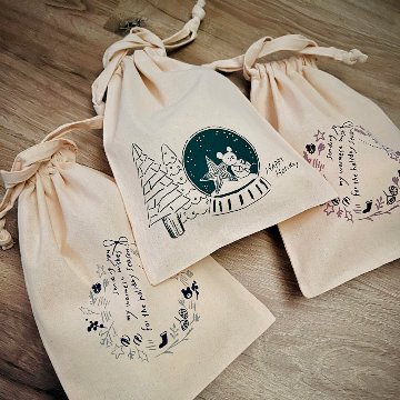 クリスマス巾着の画像