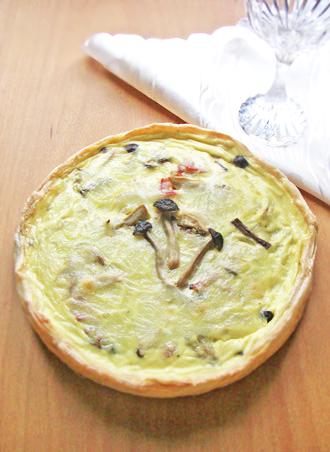 キノコのキッシュの画像