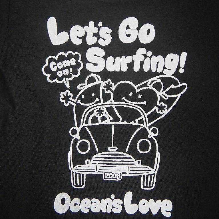 【キッズ】Let's Go Surfing Tシャツ　ブラック画像