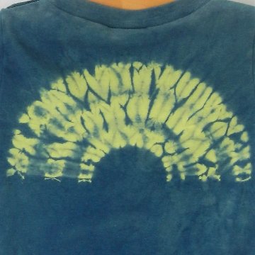 【キッズ】藍染・夢屋コラボTシャツ　アロハレインボウ画像