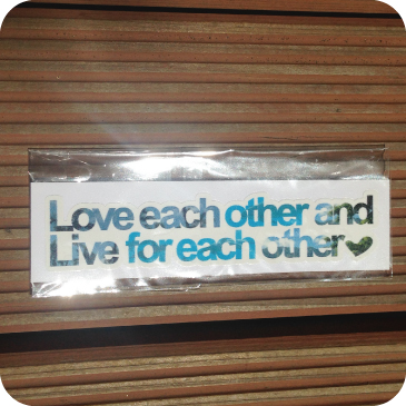 【ステッカー】Ocean's Love ステッカー"Love each other and Live for each other" ミニサイズ 画像