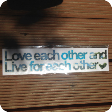 【ステッカー】Ocean's Love ステッカー"Love each other and Live for each other" 大サイズ画像