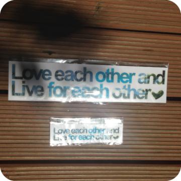 【ステッカー】Ocean's Love ステッカー"Love each other and Live for each other" 大サイズ画像
