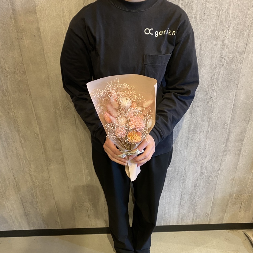ドライフラワーおまかせ花束 Sサイズ ピンク系の画像