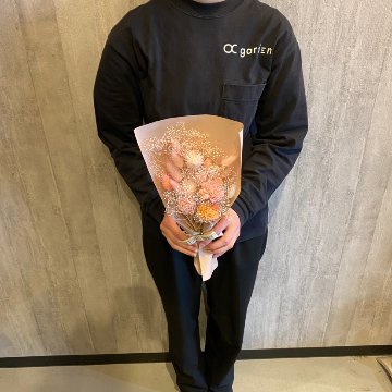 ドライフラワーおまかせ花束 Sサイズ ピンク系の画像