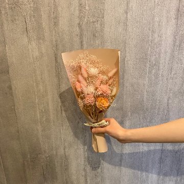 ドライフラワーおまかせ花束 Sサイズ ピンク系の画像