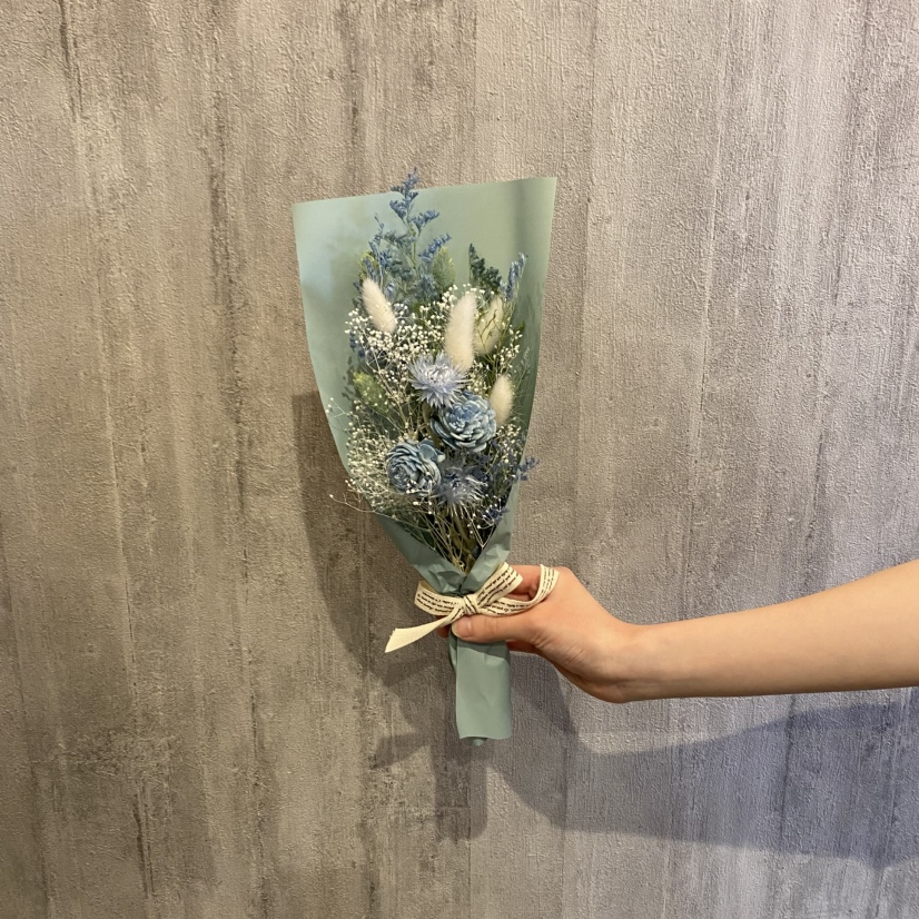 ドライフラワーおまかせ花束 Sサイズ ブルー系の画像
