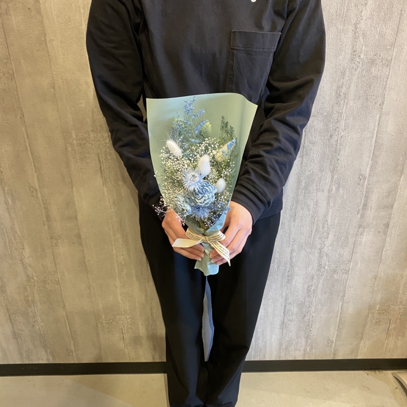 ドライフラワーおまかせ花束 Sサイズ ブルー系の画像