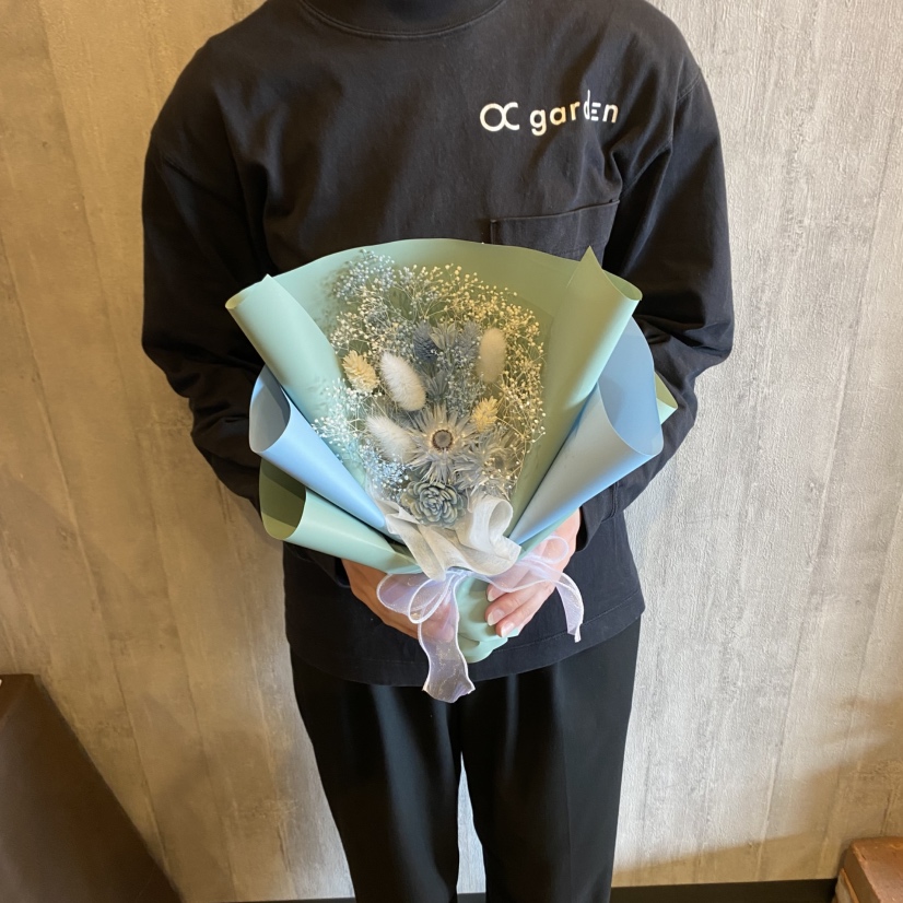 ドライフラワーおまかせ花束 Mサイズ ブルー系の画像
