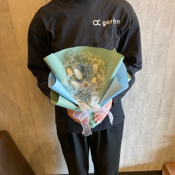 ドライフラワーおまかせ花束 Mサイズ ブルー系の画像