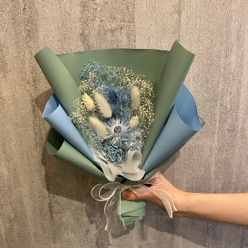 ドライフラワーおまかせ花束 Mサイズ ブルー系の画像