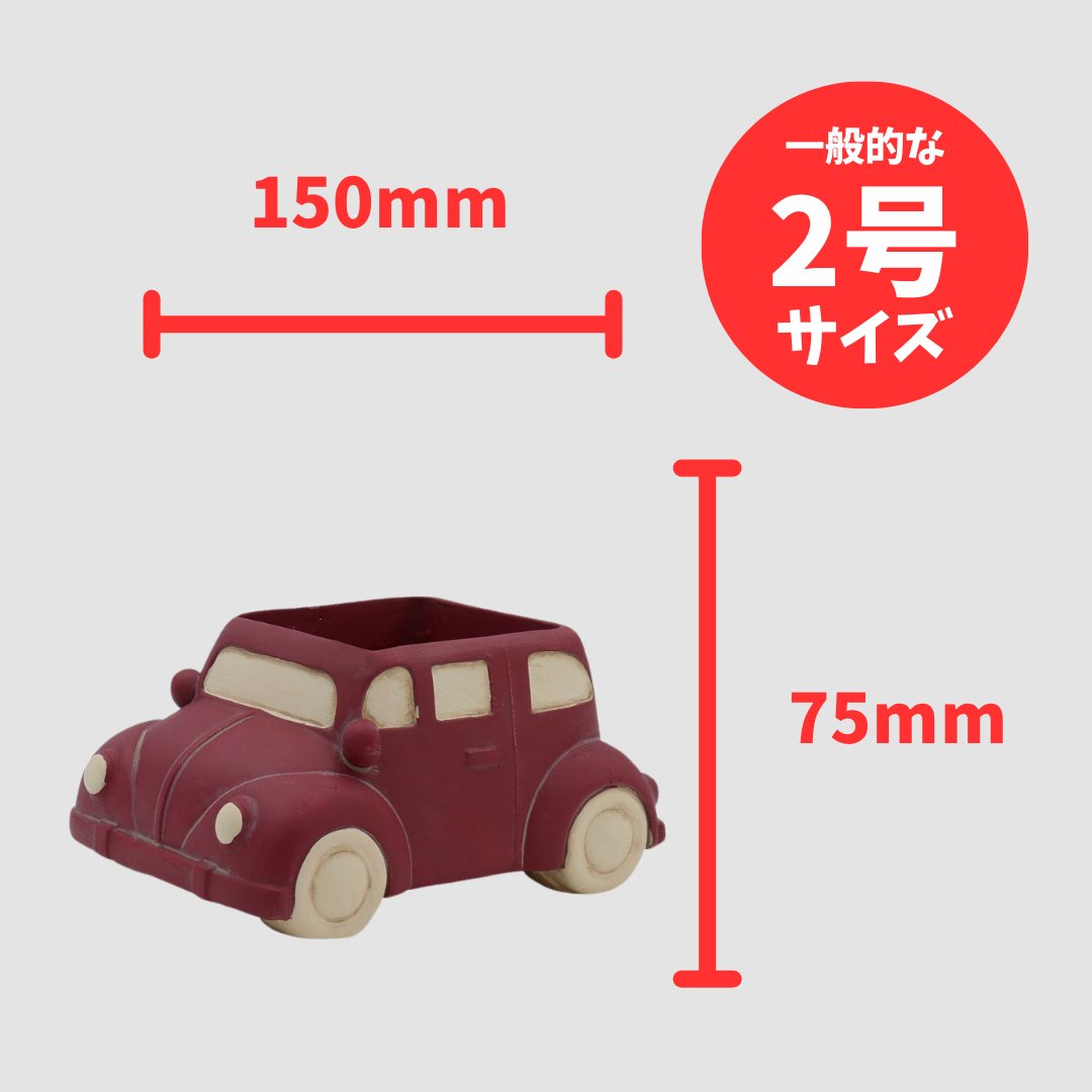 クラシックカー ミニビートル レッドの画像