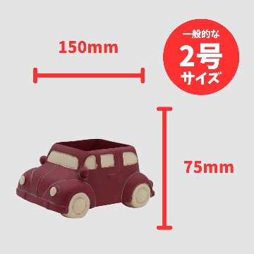 クラシックカー ミニビートル レッドの画像