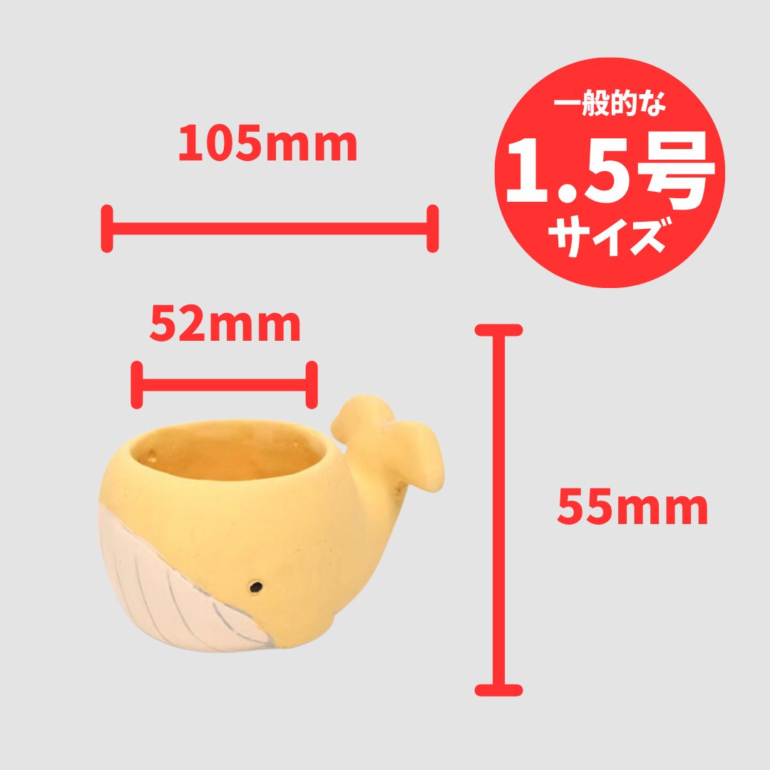 クジラポット S イエローの画像