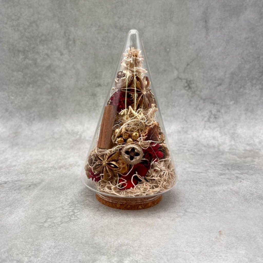 ナチュラルクリスマスガラスドームの画像