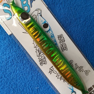 高知のマルモホビ～ SABAジグ 50g グリーンゴールドの画像