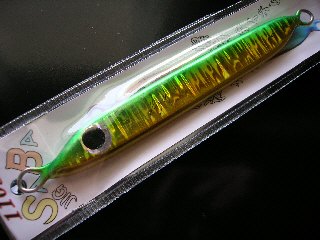 高知のマルモホビ～ SABAジグ 110g グリーンゴールドの画像