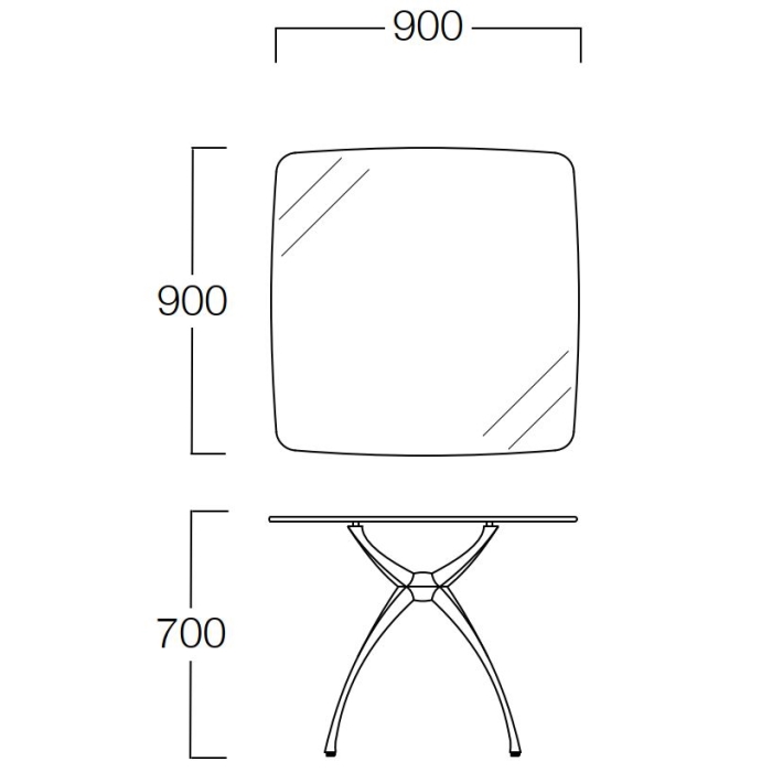 リンクテーブル LA-90GS（W900×D900）画像