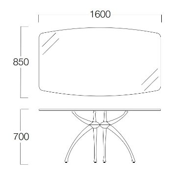 リンクテーブル LA-160G（W1600×D850）画像