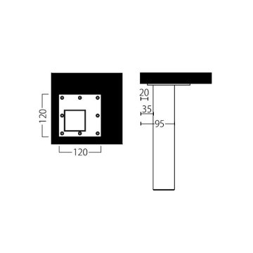 CT-438（座卓用独立脚1本）の画像