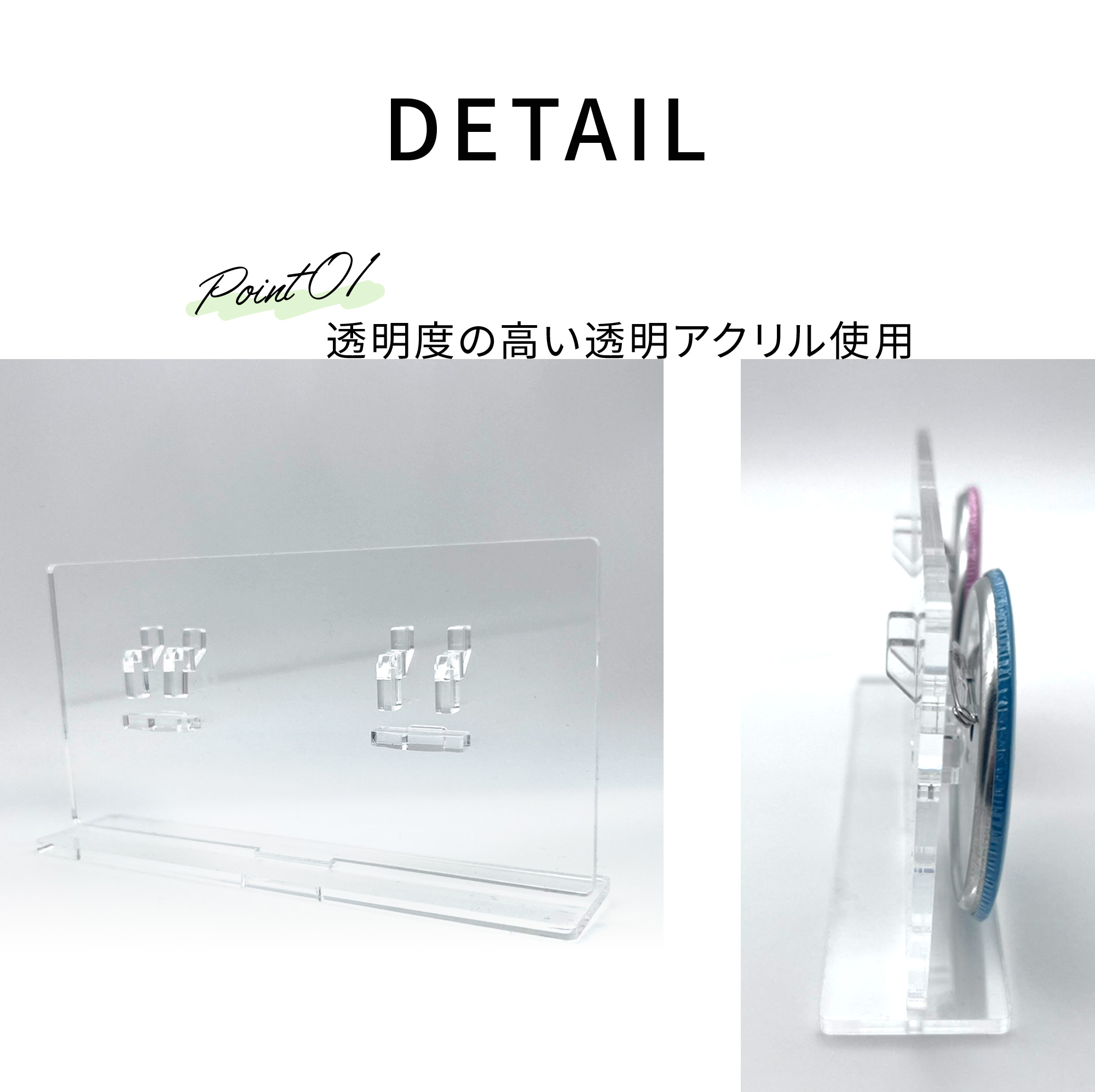 缶バッジスタンド　2個用の画像