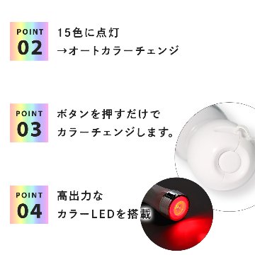 15色に光るLEDペンライトの画像