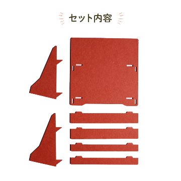 カラー木製ディスプレイスタンド２段　5色展開の画像