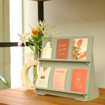カラー木製ディスプレイスタンド２段　5色展開の画像