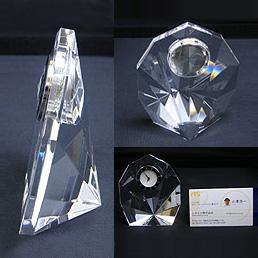 プレミアムクリスタル時計・シェルタイム（105×90mm）画像