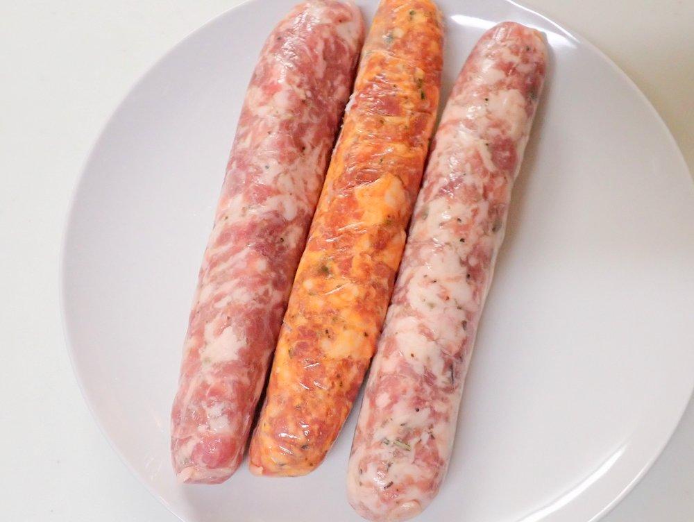 生ソーセージ3種類セット無添加（100g×3本）サルシッチャ（ビアンコ・ピッカンテ・マルサラ）【クール冷凍】（他の商品と同梱不可）の画像