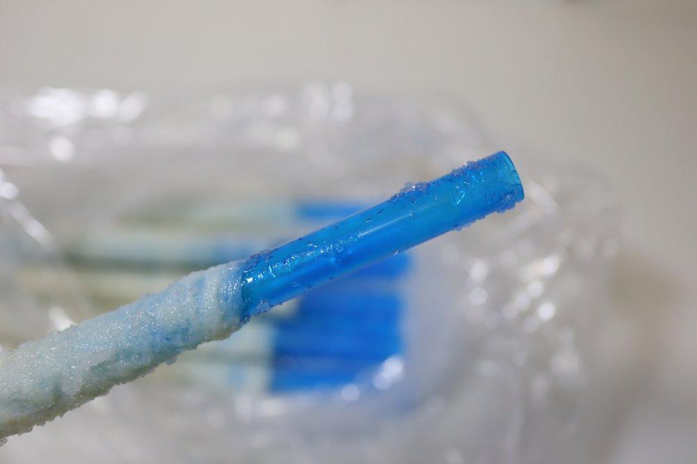 [業務用]【パイプ付き】天然羊腸（直径18〜20mm）１ハンク（約91m）の画像