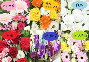 色指定スタンド花　１段（直接配達限定）　の画像