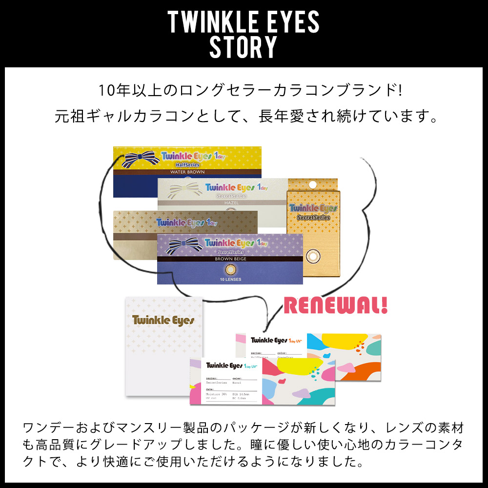 トゥインクルアイズマンスリー UVプラス【1箱1枚入】全2カラーの画像