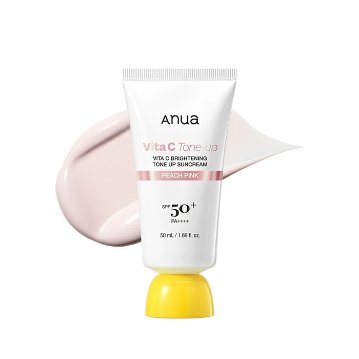 ANUA(アヌア) ビタCトーンアップサンクリーム 50ml SPF50+ PA++++ ビタミン 化粧下地 日焼け止め UVクリーム うるおい 保湿 肌トーン ピンクベージュ オールインワンの画像