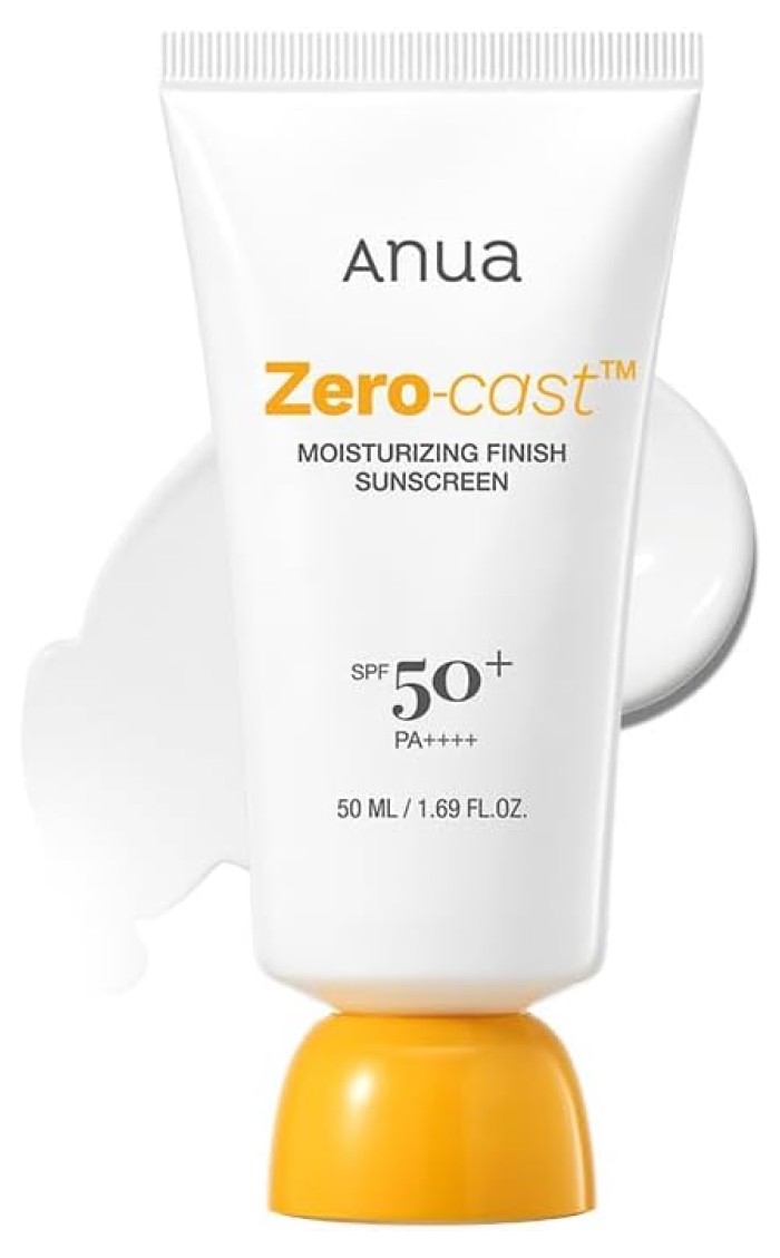 ANUA(アヌア)ZERO-CAST モイスチャライジング サンスクリーン 50ml SPF50+ PA++++ 顔用日焼け止め 紫外線対策 デイリーサンクリーム 化粧下地 水分 混合肌 オイリー肌の画像